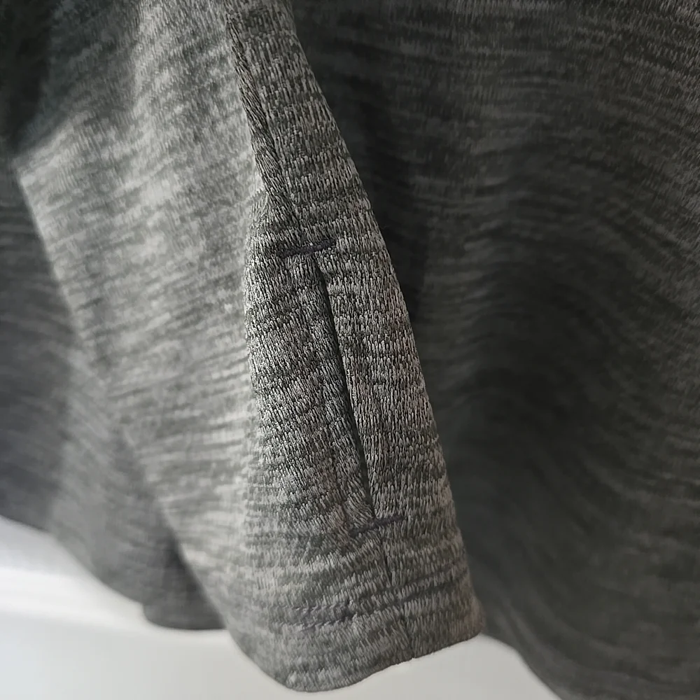 Nike Running‎ Dri-Fit Pullover Mens Medium Gray Quarter Zip Athletic Running Top